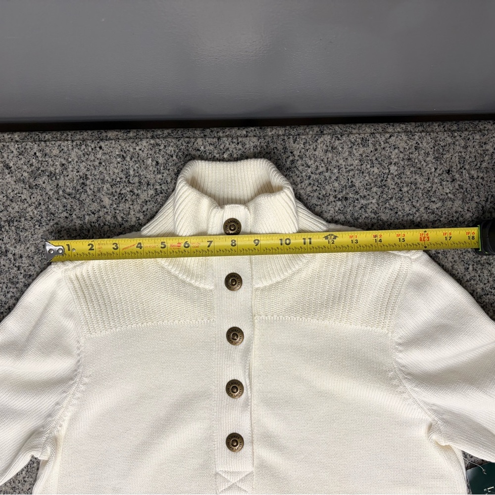 VTG Y2K Lauren Ralph Lauren Ivory Knit Sweater Metal Crest Buttons NWT  L - Picture 15 of 16